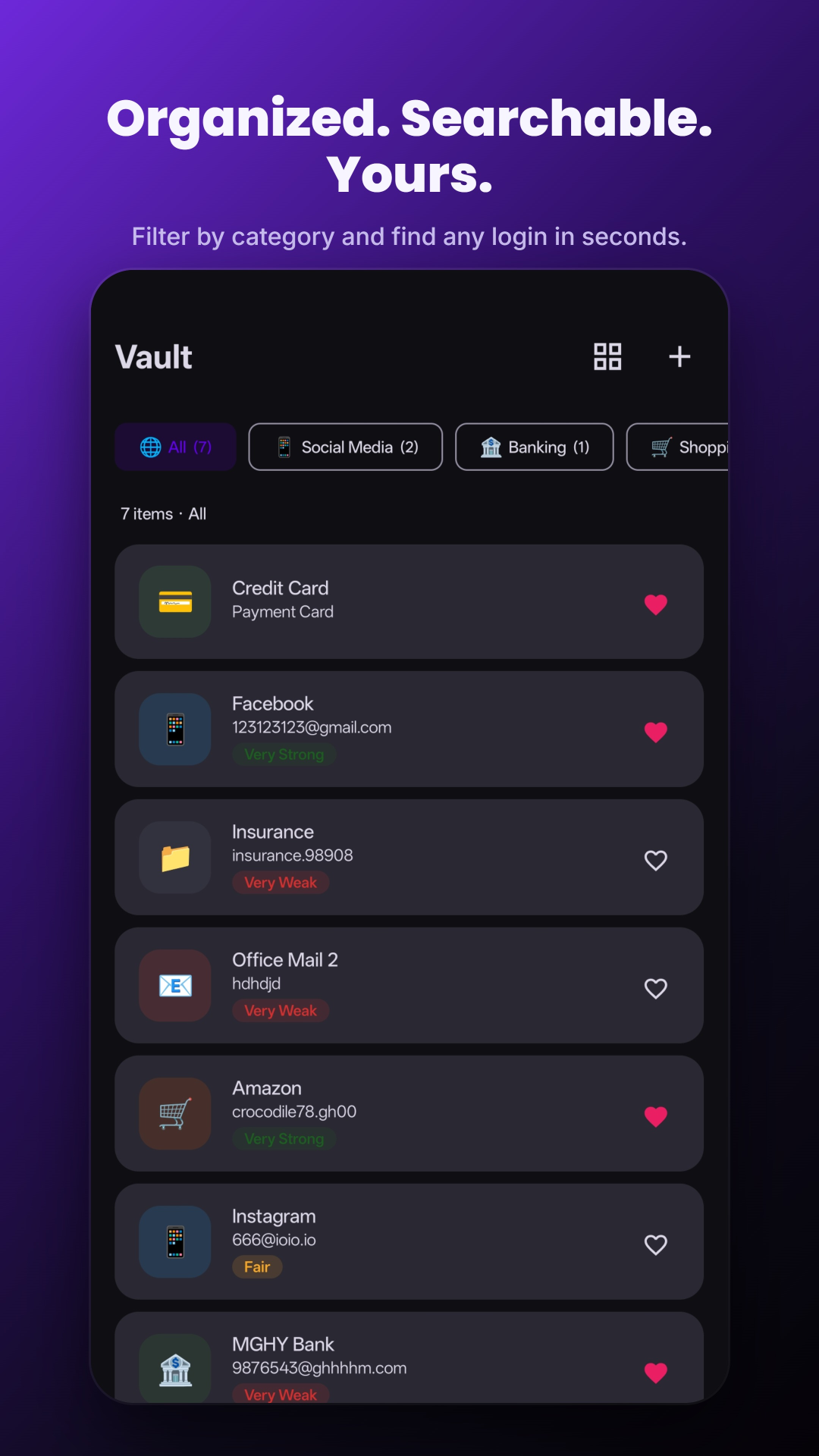 Froxica Vault screen 3